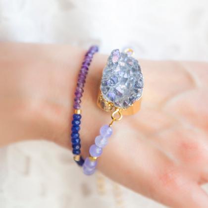 Amethyst And Sapphire Bracelet
