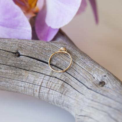 Sapphire Ring, September Birthstone Ring, Hammered..