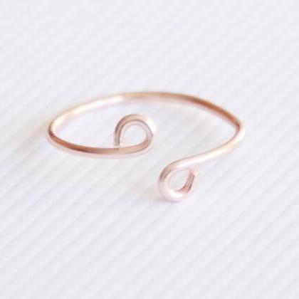Minimalist Adjustable Rose Gold Ring