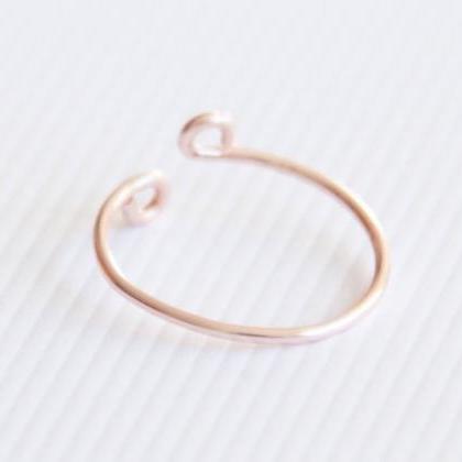 Minimalist Adjustable Rose Gold Ring
